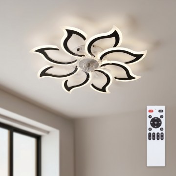 Brilagi - LED prigušiva plafonski ventilator LED/44W/230V prečnika 90 cm crni + daljinski upravljač
