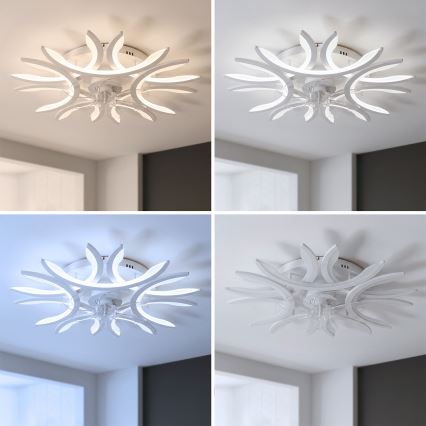 Brilagi - LED prigušiva plafonski ventilator LED/70W/230V Ø 76 cm bela + daljinski upravljač