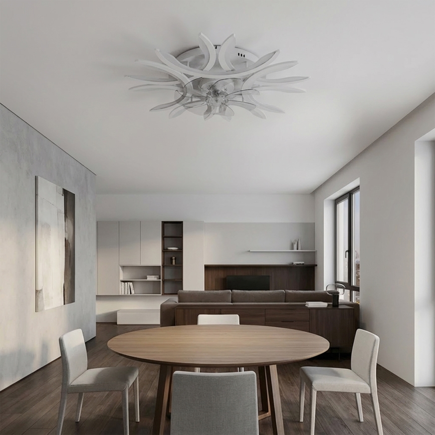 Brilagi - LED prigušiva plafonski ventilator LED/70W/230V Ø 76 cm bela + daljinski upravljač