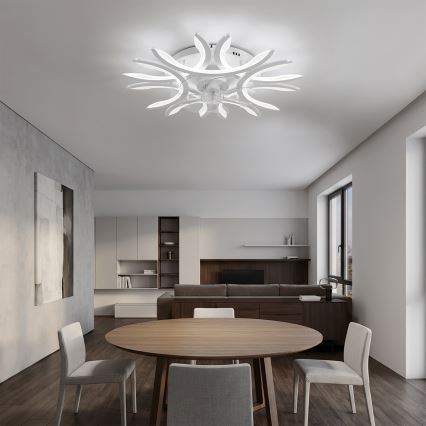 Brilagi - LED prigušiva plafonski ventilator LED/70W/230V Ø 76 cm bela + daljinski upravljač