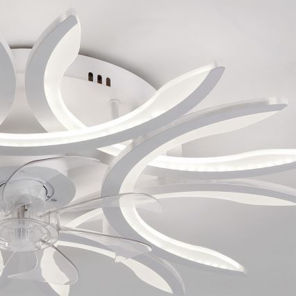 Brilagi - LED prigušiva plafonski ventilator LED/70W/230V Ø 76 cm bela + daljinski upravljač