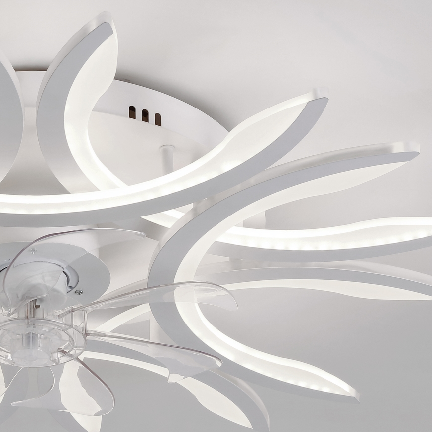 Brilagi - LED prigušiva plafonski ventilator LED/70W/230V Ø 76 cm bela + daljinski upravljač