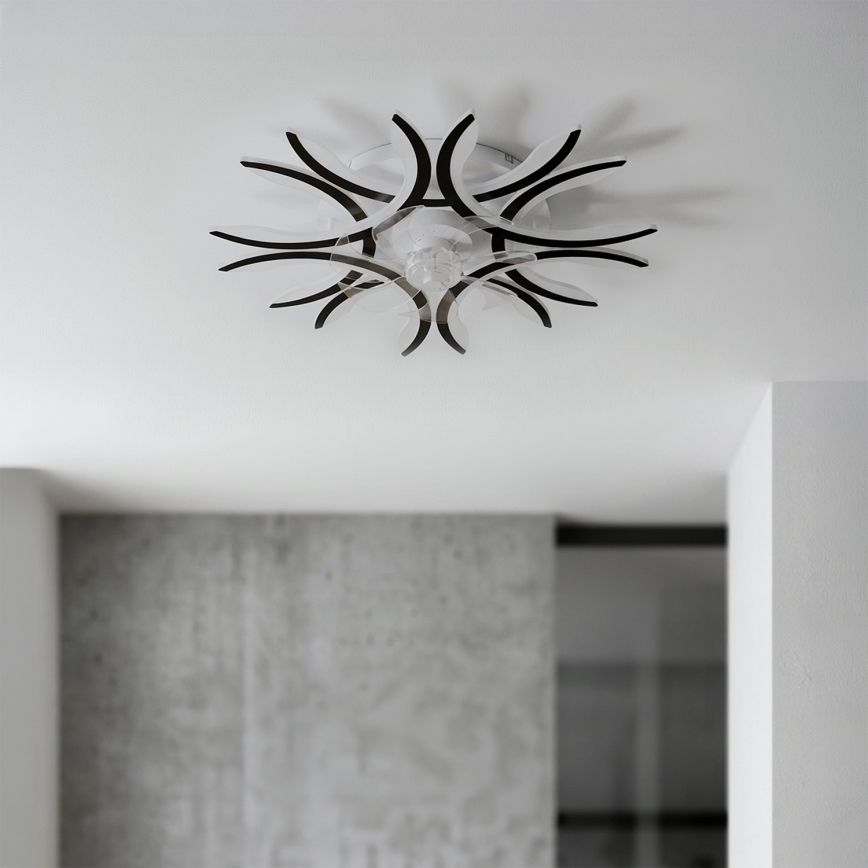 Brilagi - LED prigušiva plafonski ventilator LED/70W/230V 3000-6500K prečnik 76 cm crna + daljinski upravljač