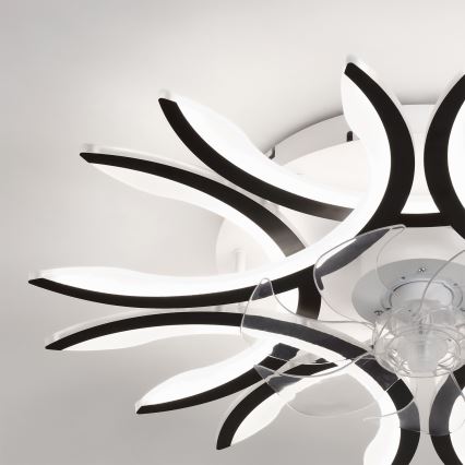 Brilagi - LED prigušiva plafonski ventilator LED/70W/230V 3000-6500K prečnik 76 cm crna + daljinski upravljač