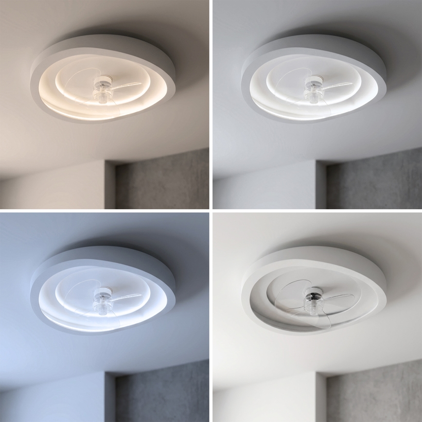 Brilagi - LED prigušiva stropni ventilator LED/80W/230V 3000-6500K prečnik 50 cm bela + daljinski upravljač
