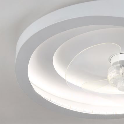 Brilagi - LED prigušiva stropni ventilator LED/80W/230V 3000-6500K prečnik 50 cm bela + daljinski upravljač