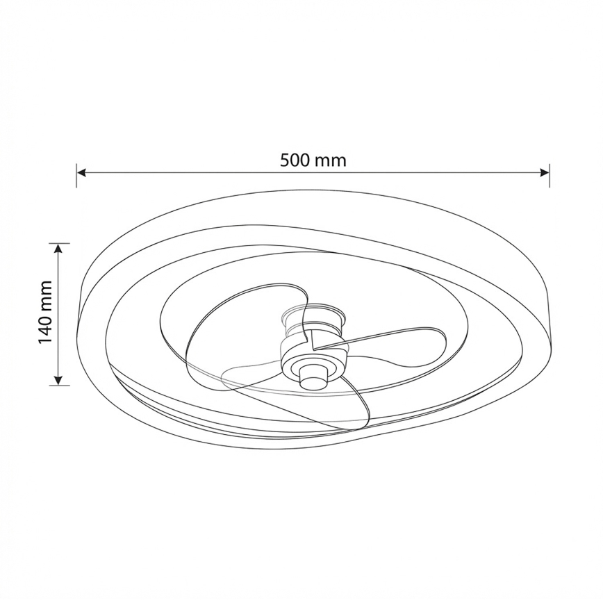 Brilagi - LED prigušiva stropni ventilator LED/80W/230V 3000-6500K prečnik 50 cm bela + daljinski upravljač