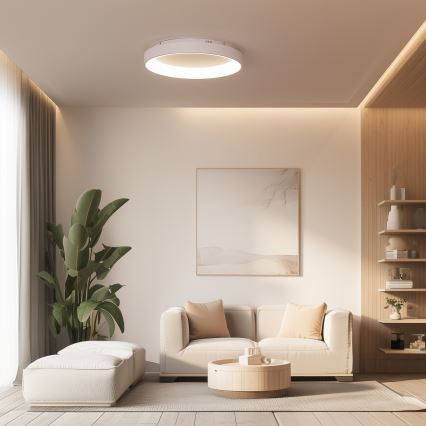 Brilagi - LED prigušiva stropna svetiljka FALCON II LED/99W/230V 3000-6500K prečnik 60 cm bela + daljinski upravljač