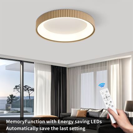 Brilagi - LED prigušiva plafonska lampa FALCON MODERN LED/54W/230V 3000-6500K 60 cm bež + daljinski upravljač