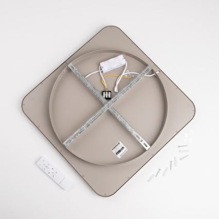 BRILAGI - LED prigušiva plafonska svetiljka FALCON SLIM LED/50W/230V 3000-6500K 50x50 cm bež + daljinski upravljač
