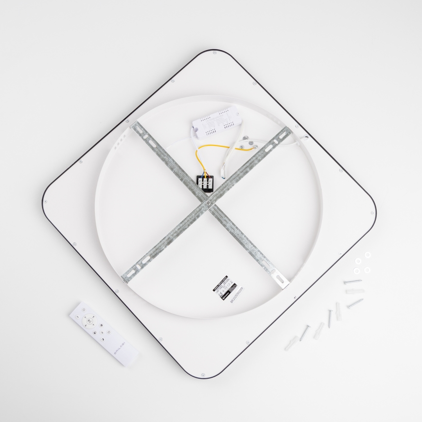 Brilagi - LED prigušiva plafonska lampa FALCON SLIM LED/50W/230V 3000-6500K 50x50 cm crna + daljinski upravljač