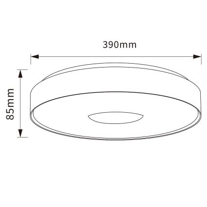 Brilagi - LED prigušiva stropna lampa JAMIS LED/48W/230V 3000-6500K prečnik 39 cm crna + daljinski upravljač