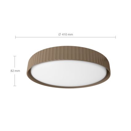 Brilagi - LED prigušiva plafonska svetiljka LUCIA LED/48W/230V 3000-6500K prečnik 41 cm braon + daljinski upravljač