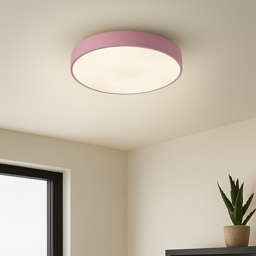 Brilagi - LED prigušiva plafonska svetiljka POOL LED/36W/230V 3000-6000K prečnik 30 cm ružičasta + daljinski upravljač
