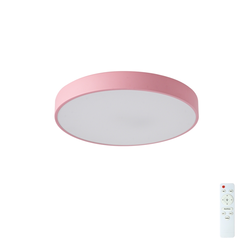 Brilagi - LED prigušiva plafonska svetiljka POOL LED/48W/230V 3000-6000K prečnik 40 cm ružičasta + daljinski upravljač