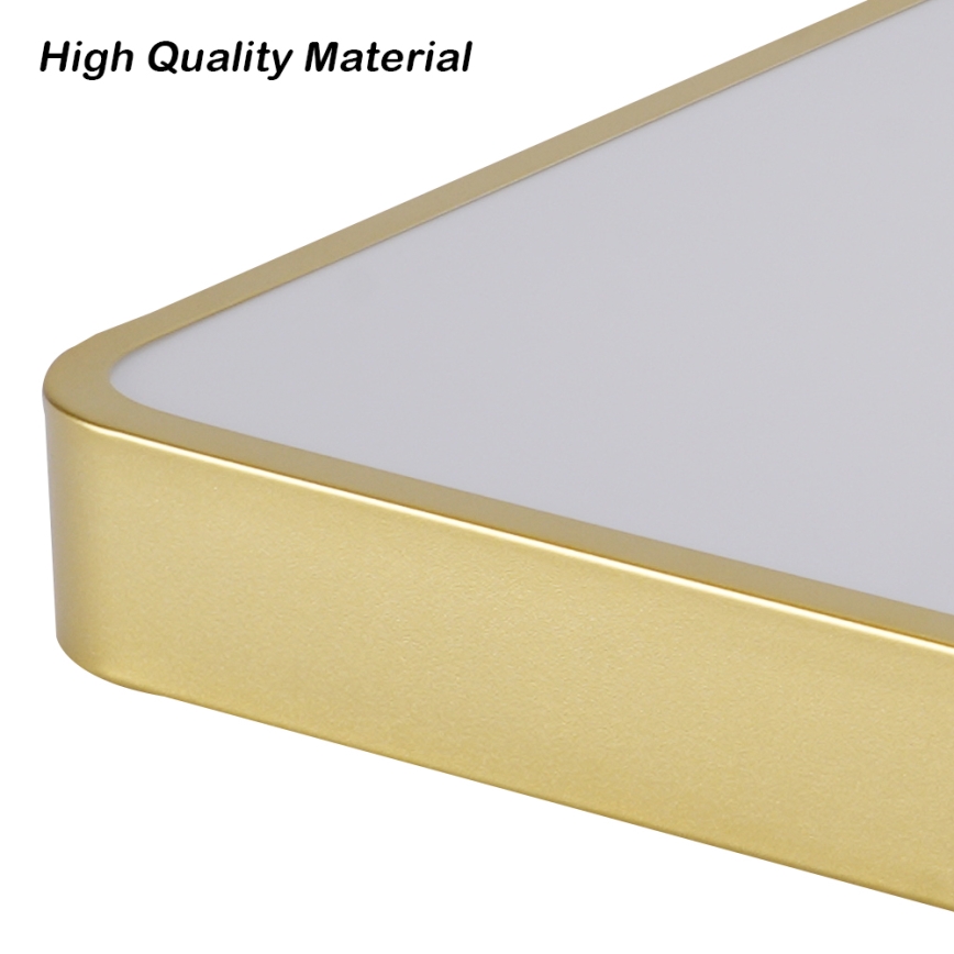 Brilagi - LED prigušiva plafonska svetiljka POOL LED/48W/230V 3000-6000K 50x50 cm zlatna + daljinski upravljač