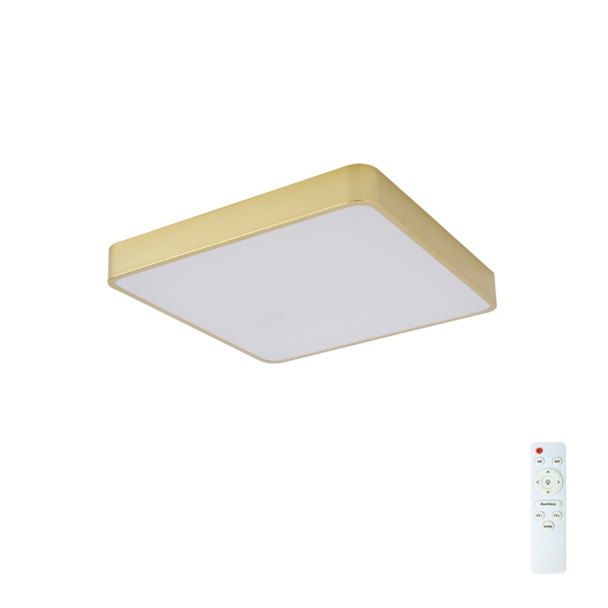 Brilagi - LED prigušiva plafonska svetiljka POOL LED/48W/230V 3000-6000K 50x50 cm zlatna + daljinski upravljač