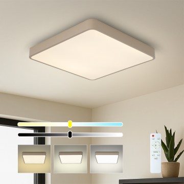 BRILAGI - LED prigušiva plafonsko svetlo POOL SQUARE LED/36W/230V 3000-6000K 40x40 cm bež + daljinski upravljač