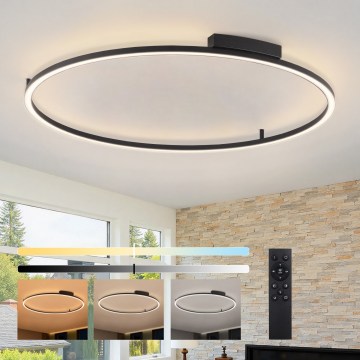 Brilagi - LED prigušiva plafonsko svetlo PORTOFINO LED/85W/230V 3000-6000K pr. 120 cm crna + daljinski upravljač