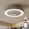 Brilagi - LED prigušiva plafonsko svetlo sa ventilatorom LED/38W/230V 3000-6500K prečnik 50 cm siva + daljinski upravljač