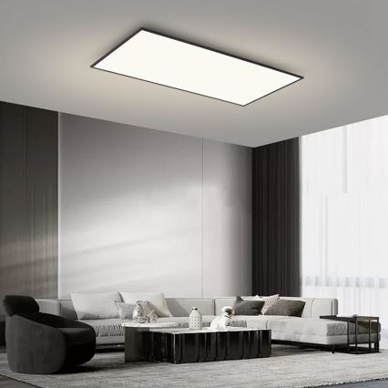 Brilagi - prigušiva LED plafonska svetiljka SLIMFRAME LED/80W/230V 120x60 cm 3000-6000K crna + daljinski upravljač