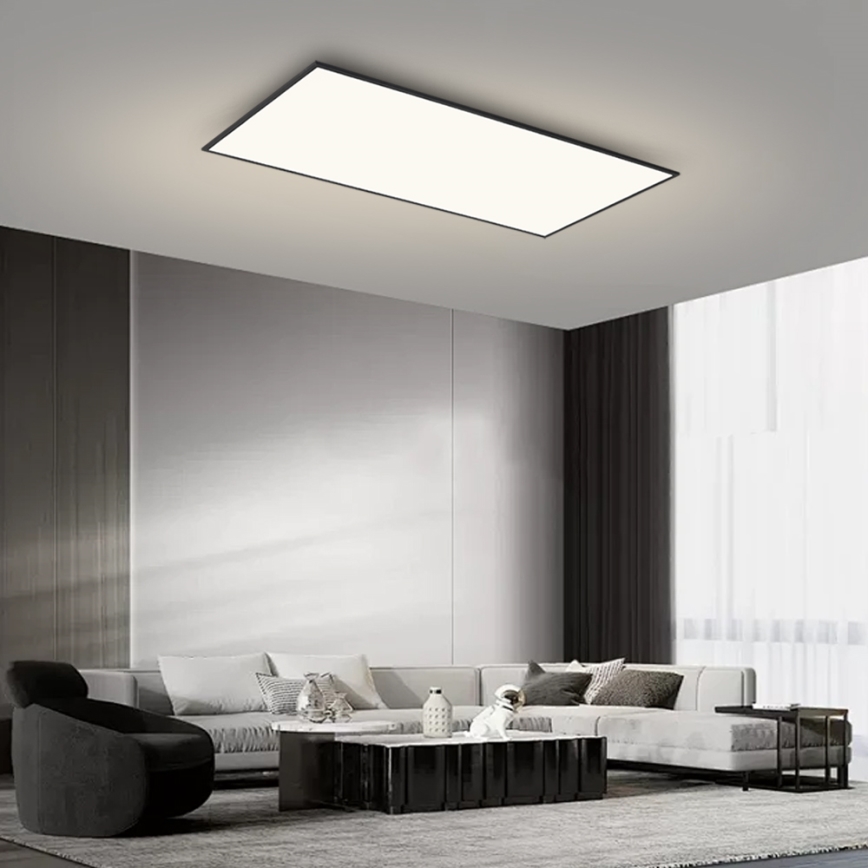 Brilagi - prigušiva LED plafonska svetiljka SLIMFRAME LED/80W/230V 120x60 cm 3000-6000K crna + daljinski upravljač