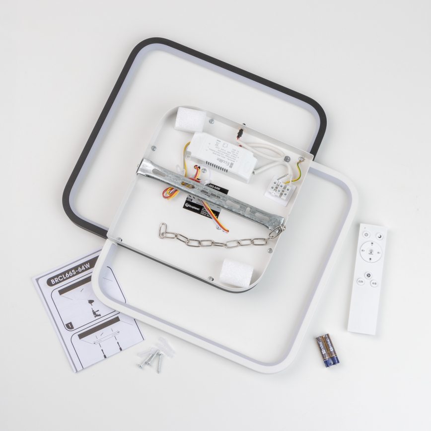 Brilagi - LED prigušiva stropna svetiljka VELO LED/64W/230V 48x48 cm 3000-6500K + daljinski upravljač