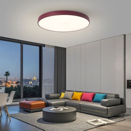 Brilagi - LED prigušiva svetiljka POOL SMART LED/100W/230V pr. 80 cm Wi-Fi Tuya + daljinski upravljač bordo