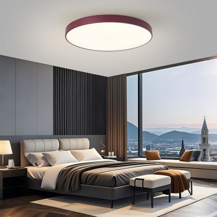 Brilagi - LED prigušiva svetiljka POOL SMART LED/100W/230V pr. 80 cm Wi-Fi Tuya + daljinski upravljač bordo