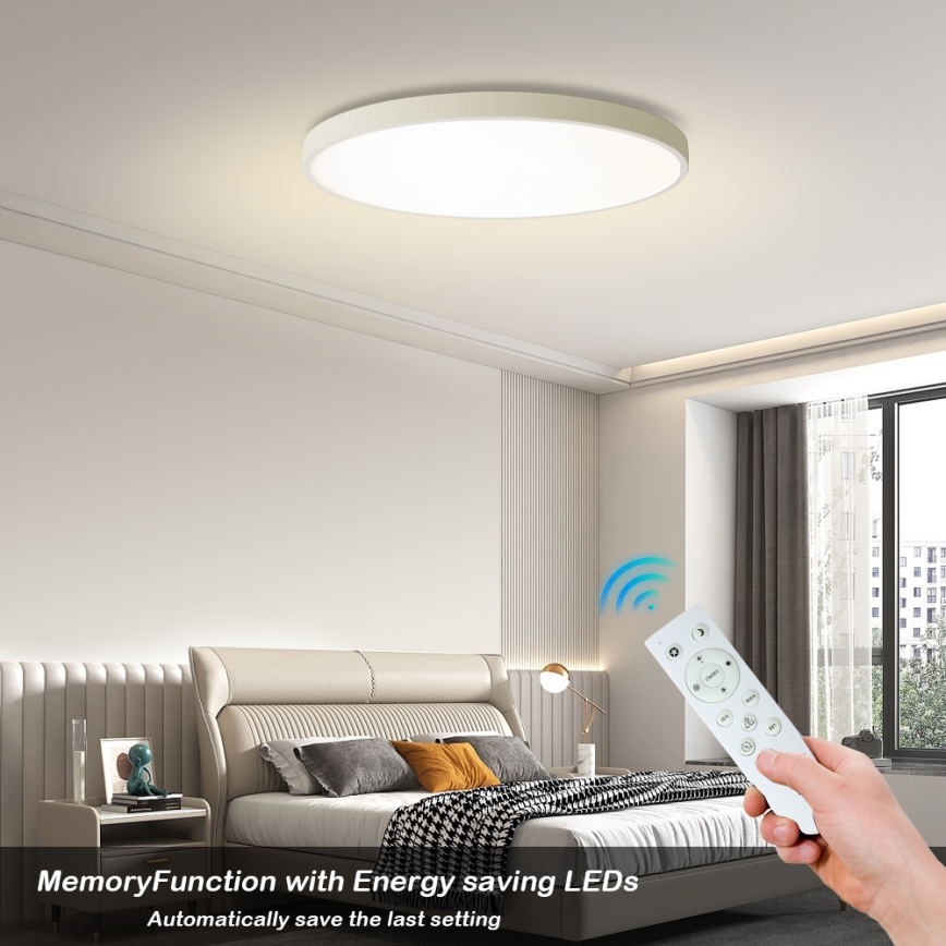 Brilagi - LED prigušiva plafonska svetiljka POOL SMART LED/100W/230V 3000-6000K prečnika 80 cm Wi-Fi Tuya bela + daljinski upravljač