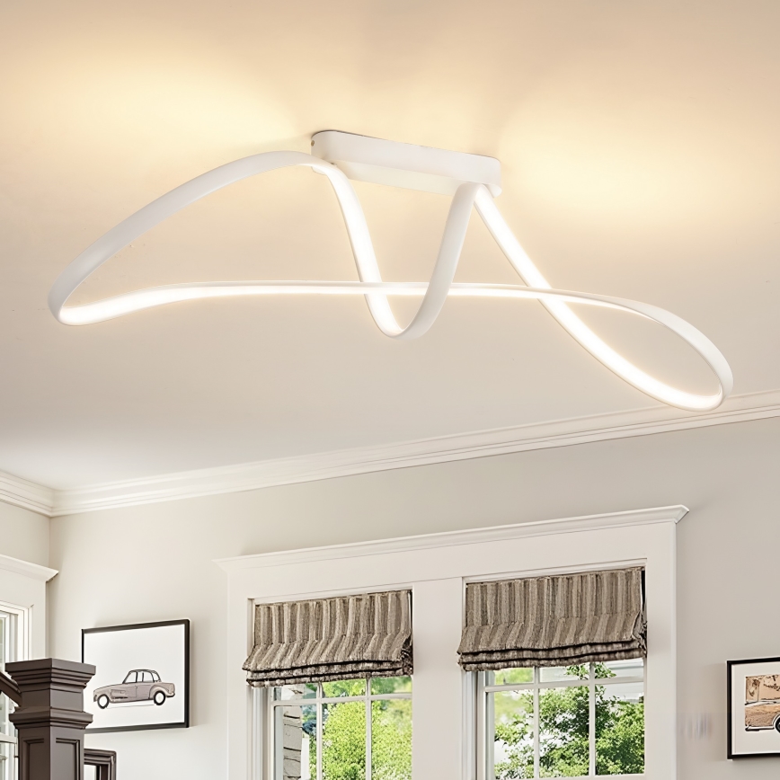 Brilagi - LED prigušiva prislonjena plafonska svetiljka TWISTER LED/60W/230V 3000-6000K bela + daljinski upravljač