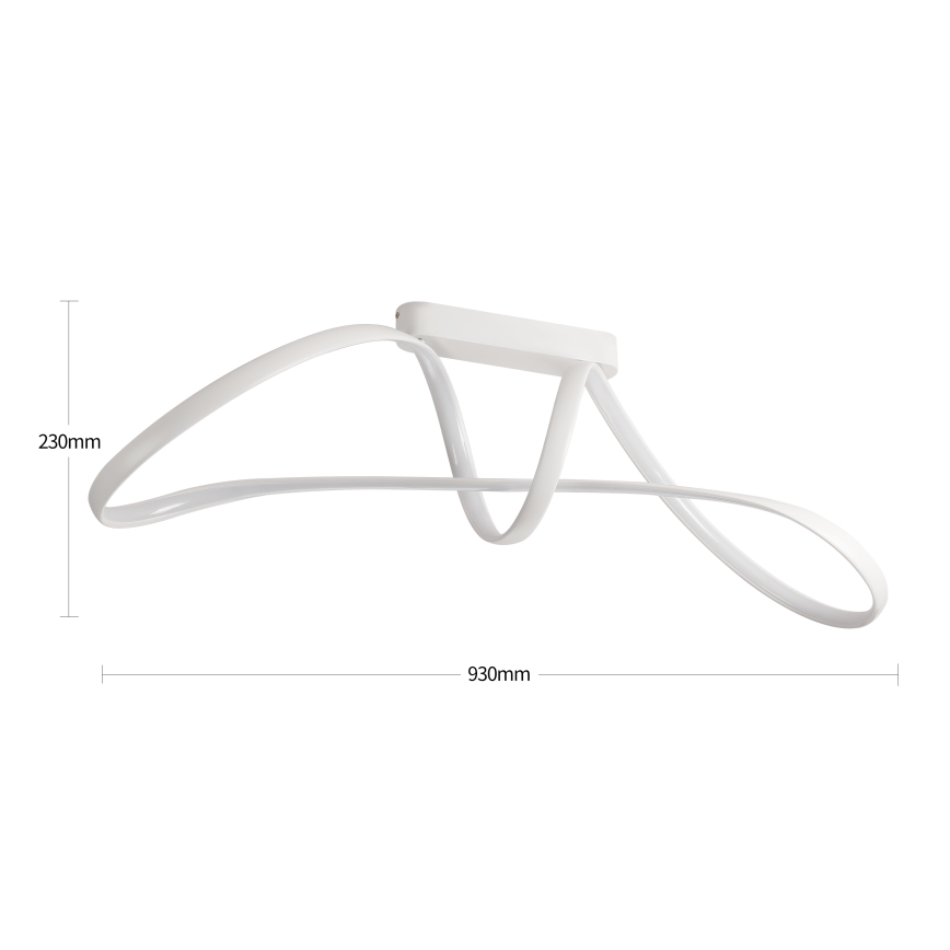 Brilagi - LED prigušiva prislonjena plafonska svetiljka TWISTER LED/60W/230V 3000-6000K bela + daljinski upravljač
