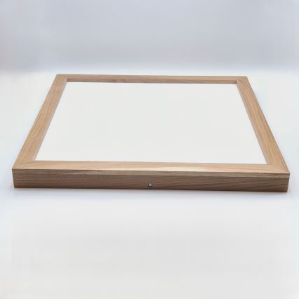 Brilagi - LED prigušiva kupatilska plafonska svetiljka WOODY FRAME LED/50W/230V hrast 60x60 cm 3000-6000K IP44 + daljinski upravljač
