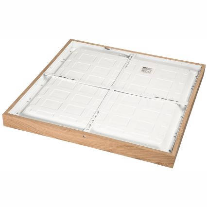 Brilagi - LED prigušiva kupatilska plafonska svetiljka WOODY FRAME LED/50W/230V hrast 60x60 cm 3000-6000K IP44 + daljinski upravljač