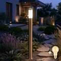 BRILAGI - LED prigušiva spoljašnja lampa ELIA 1xE27/6W/230V 2700-6500K IP44 Wi-Fi 100 cm mat hrom