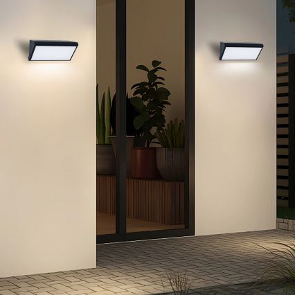 Brilagi - LED prigušiva spoljašnje zidno svetlo TRIANGLE 1xE27/6W/230V 2700-6500K IP65 crna