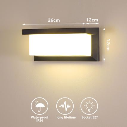 Brilagi - LED prigušiva spoljašnje zidno svetlo BRICKY 1xE27/6W/230V 2700-6500K IP54 antracit