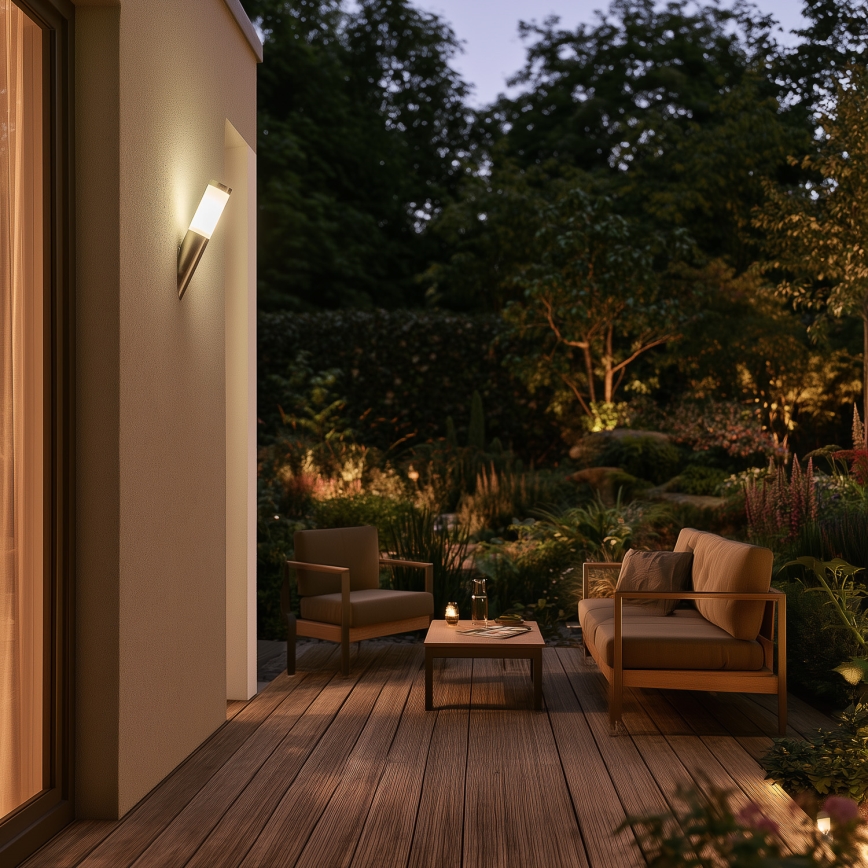 BRILAGI - LED prigušiva spoljašnja zidna lampa ELIA 1xE27/6W/230V 2700-6500K IP44 mat hrom