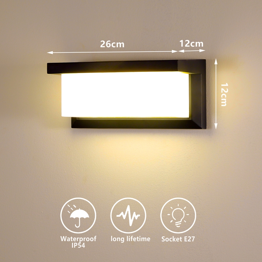Brilagi - LED prigušiva spoljna zidna svetiljka BRICKY 1xE27/6W/230V 2700-6500K IP54 crna