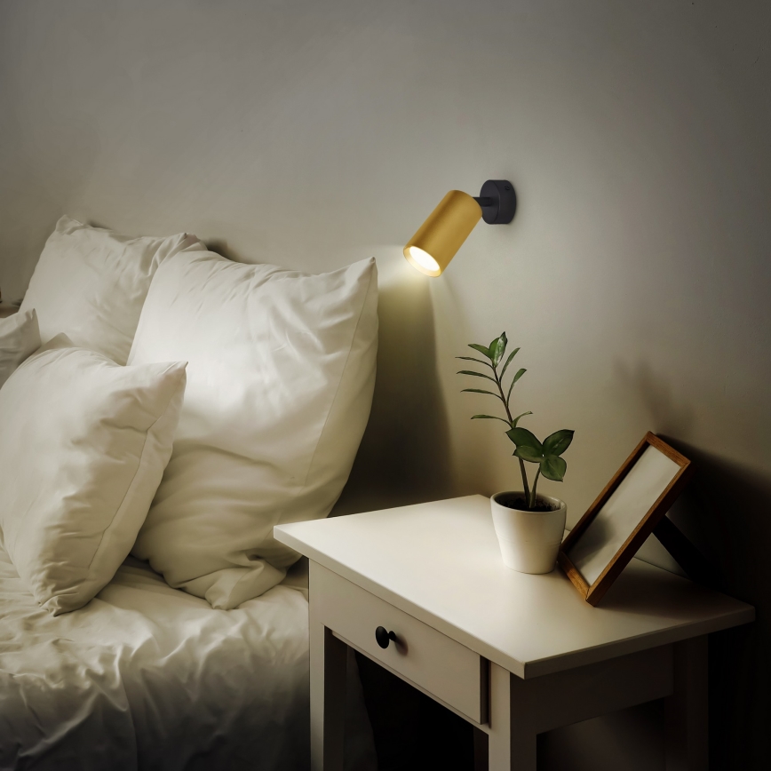 Brilagi - LED RGBW prigušiva spot svetiljka SELE GOLDEN 1xGU10/6W/230V 3000K crna/zlatna + daljinski upravljač