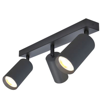 Brilagi - LED RGBW prigušiva ugradna spot svetiljka SELE 3xGU10/4,8W/230V 3000K antracit + daljinski upravljač