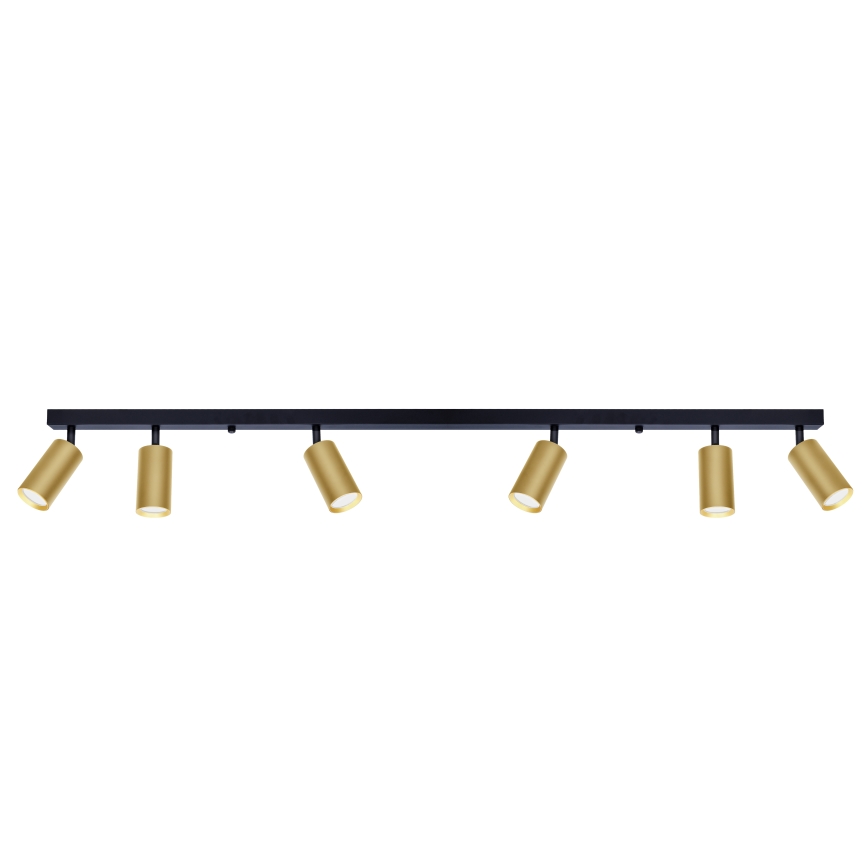 Brilagi - LED RGBW prigušiva spot svetiljka SELE GOLDEN 6xGU10/6,5W/230V 2700-6500K crna/zlatna