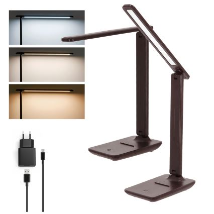 Brilagi - LED prigušiva stona lampa MODO LED/7W/230V 3000/4000/6500K braon