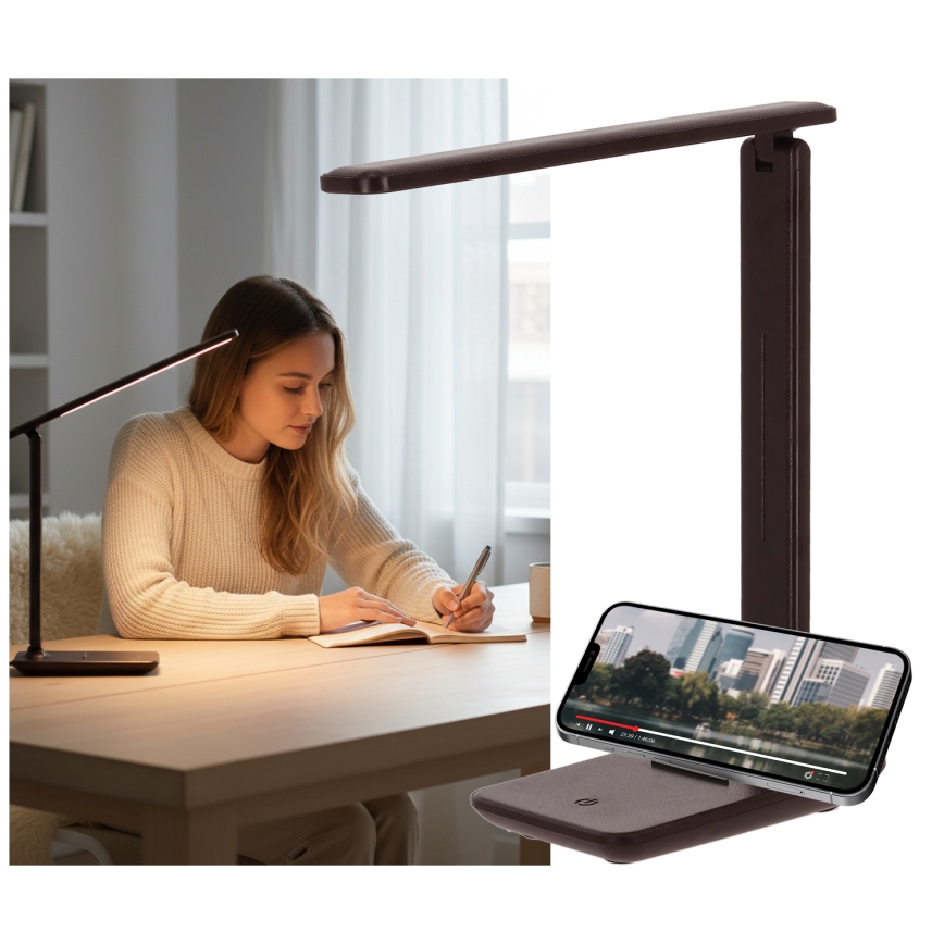 Brilagi - LED prigušiva stona lampa MODO LED/7W/230V 3000/4000/6500K braon
