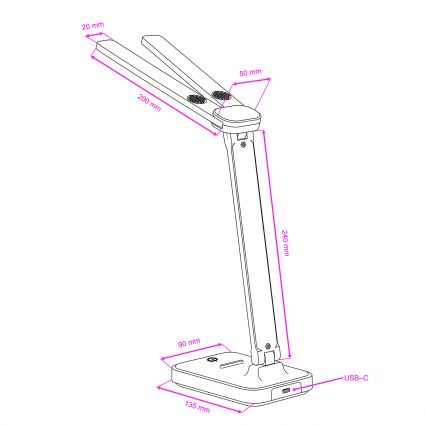 BRILAGI - LED prigušiva stona lampa MODO DUO LED/8W/5V 3000/4000/6500K bela