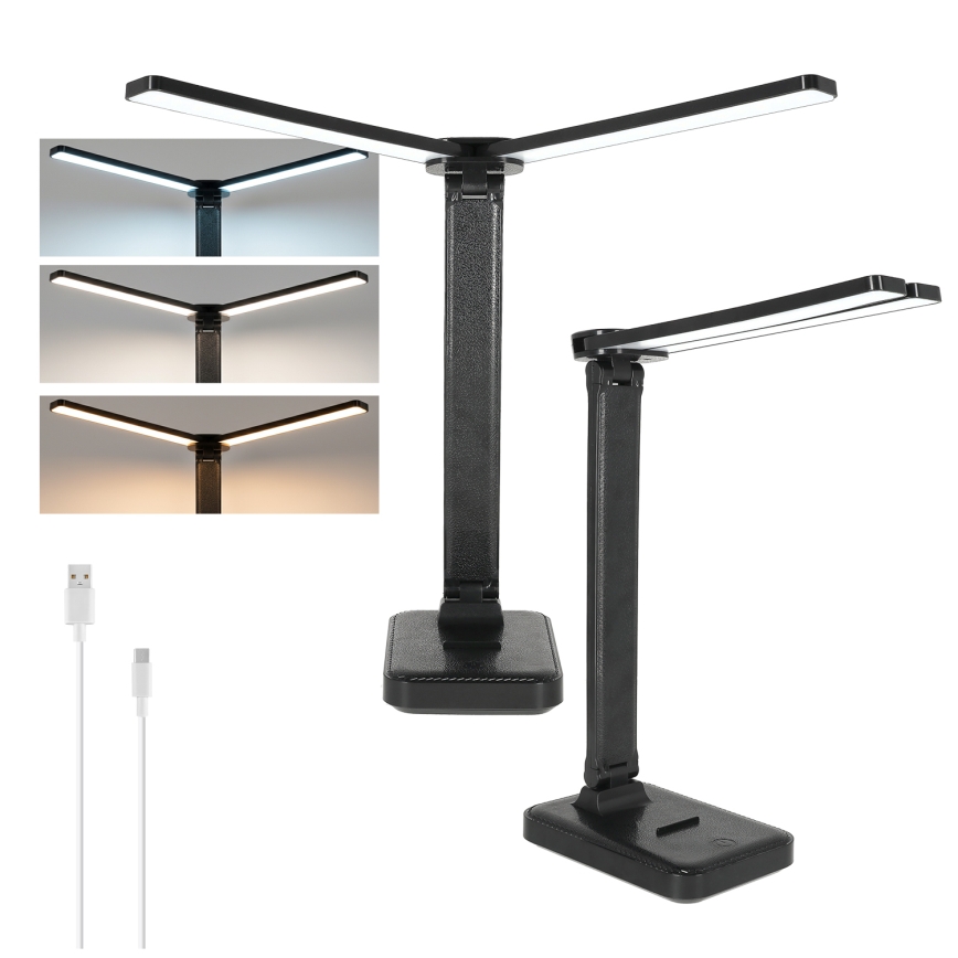 BRILAGI - LED prigušiva stona lampa MODO DUO LED/8W/5V 3000/4000/6500K crna