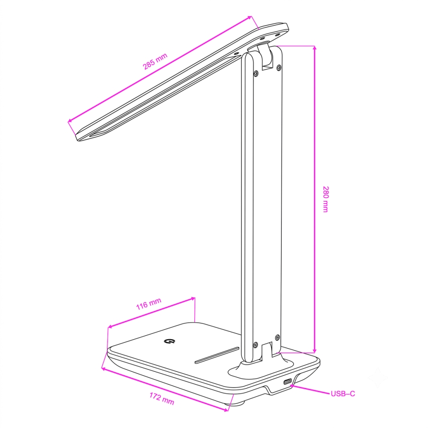 BRILAGI - LED prigušiva stona lampa MODO LED/7W/230V 3000/4000/6500K crna