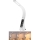 Brilagi - LED prigušiva stona lampa sa displejem PELLE LED/7W/230V bela