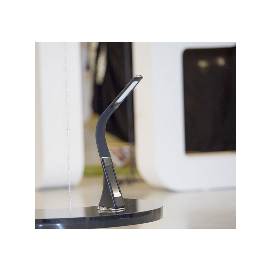 Brilagi - LED prigušiva stona lampa sa displejem PELLE LED/7W/230V crna