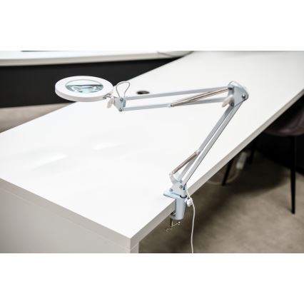 Brilagi - LED prigušiva stona lampa sa lupom LENS LED/12W/5V 3000/4200/6000K bela